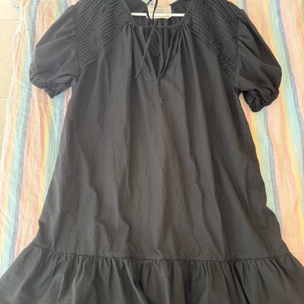 Acacia Black Puff Sleeve Dress